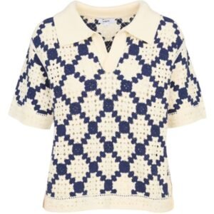 Perisol Top - Blue And White