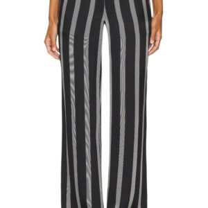 Soto Pant - Black Herringbone Stripe