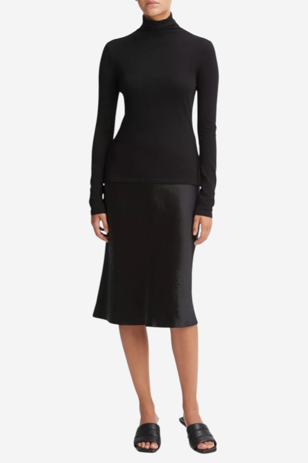 Essential Long Sleeve Turtleneck - Black