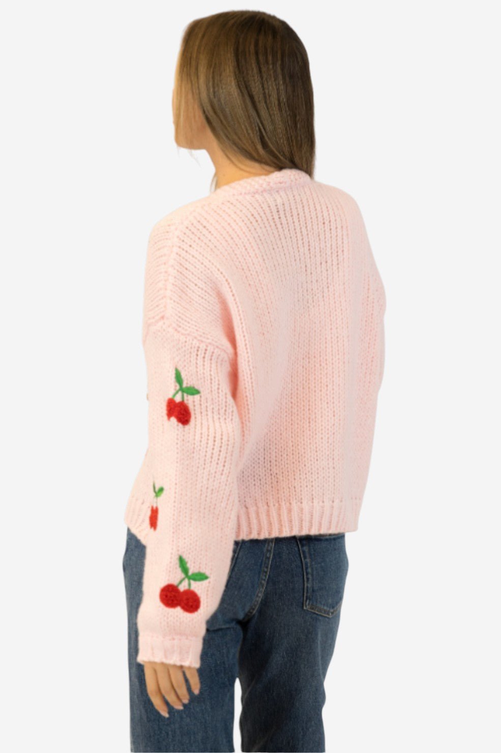 Lexi Cardigan - Pink/Red Cherries - Image 4
